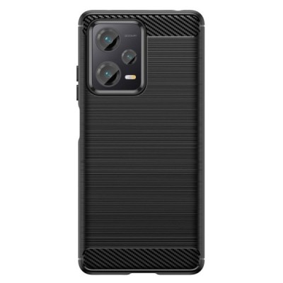 Xiaomi Redmi Note 12 Pro+ 5G „Carbon“ kieto silikono TPU juodas dėklas - nugarėlė | Priedai.lt