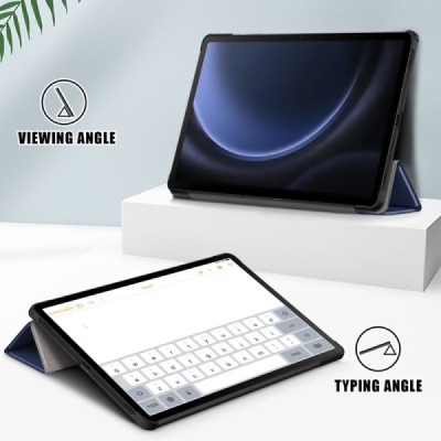 Samsung Galaxy Tab S10+, S9+, S9 FE+ Flip Book Case Cover - Blue (foldable) | Priedai.lt