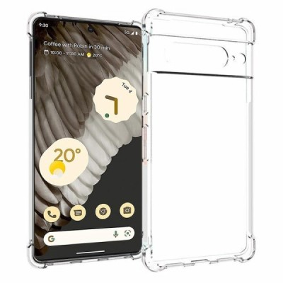 Sustiprintos apsaugos Google Pixel 7 Pro skaidrus kieto silikono (TPU) dėklas | Priedai.lt
