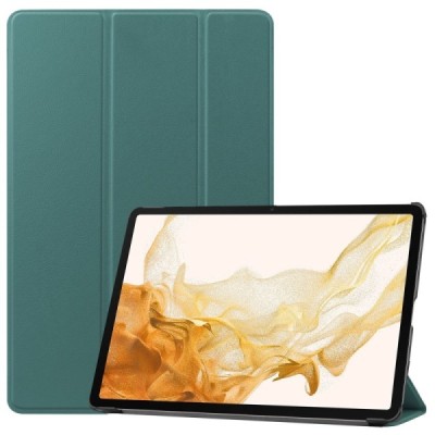 Samsung Galaxy Tab S10+, S9+, S9 FE+ Flip Book Case Cover - Green (foldable) | Priedai.lt
