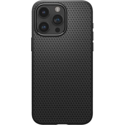 „Spigen“ Liquid Air Apple iPhone 15 Pro Max juodas kieto silikono dėklas | Priedai.lt