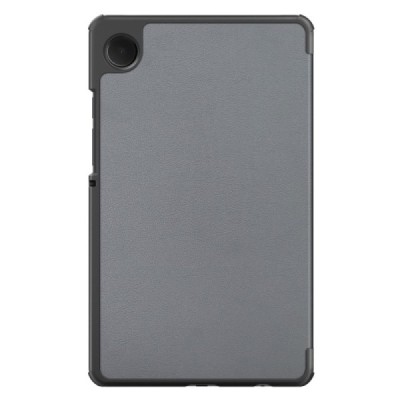 Samsung Galaxy Tab A11 / A9 flip grey leather case - book (foldable) | Priedai.lt