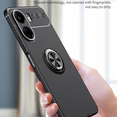 Xiaomi Redmi 13C (Poco C65) „FOCUS“ Kickstand kieto silikono TPU juodas dėklas - nugarėlė | Priedai.lt