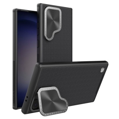 Samsung Galaxy S24 Ultra (SM-S928) „Nillkin“ CamShield Textured Prop juodas dėklas, nugarėlė su kameros apsauga | Priedai.lt