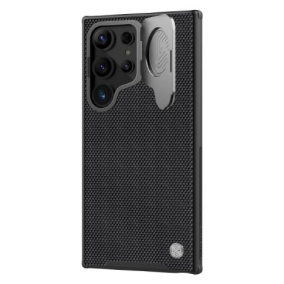 Samsung Galaxy S24 Ultra (SM-S928) „Nillkin“ CamShield Textured Prop juodas dėklas, nugarėlė su kameros apsauga | Priedai.lt
