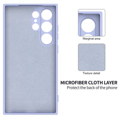 Samsung Galaxy S24 Ultra (SM-S928) Shell kieto silikono (TPU) dėklas violetinis - nugarėlė | Priedai.lt