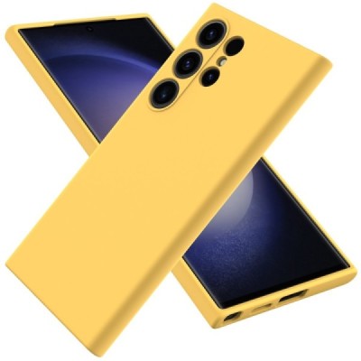 Samsung Galaxy S24 Ultra (SM-S928) Shell kieto silikono (TPU) dėklas geltonas - nugarėlė | Priedai.lt
