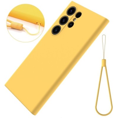 Samsung Galaxy S24 Ultra (SM-S928) Shell kieto silikono (TPU) dėklas geltonas - nugarėlė | Priedai.lt