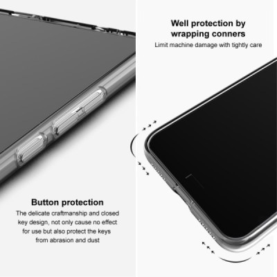 OnePlus 12 „Imak“ kieto silikono TPU skaidrus dėklas - nugarėlė | Priedai.lt