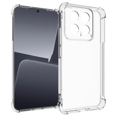Sustiprintos apsaugos Xiaomi 14 skaidrus kieto silikono (TPU) dėklas | Priedai.lt