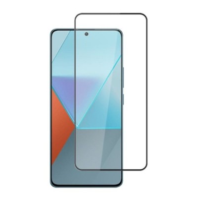 Xiaomi Redmi Note 13 Pro 4G (Poco M6 Pro) „Mocolo“ 9H 2.5D Tempered Glass sustiprintos apsaugos juodas pilnai dengiantis apsaugi