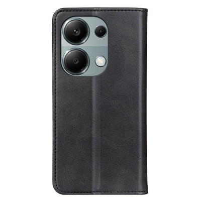 Xiaomi Redmi Note 13 Pro 4G (Poco M6 Pro) „Split“ juodas odinis atverčiamas dėklas - knygutė | Priedai.lt
