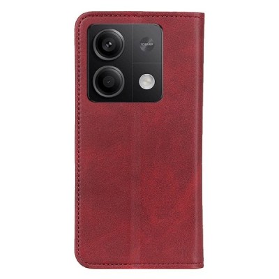 Xiaomi Redmi Note 13 5G „Split“ raudonas odinis atverčiamas dėklas - knygutė | Priedai.lt