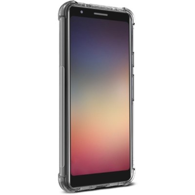 Google Pixel 3a Imak sustiprintos apsaugos kieto silikono TPU skaidrus dėklas - nugarėlė + apsauginė ekrano plėvelė | Priedai.lt
