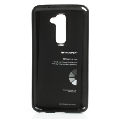 LG G2 D802 juodas Mercury kieto silikono (TPU) dėklas / Priedai.lt