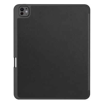 Apple iPad Pro 13 (2025) / 13 (2024) flip black leather case - book with stylus slot | Priedai.lt