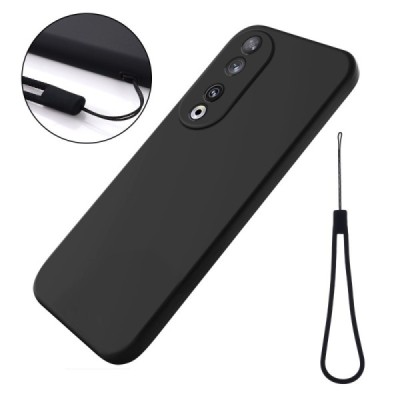 Huawei Honor 90 Shell hard liquid silicone (TPU) black case - cover | Priedai.lt