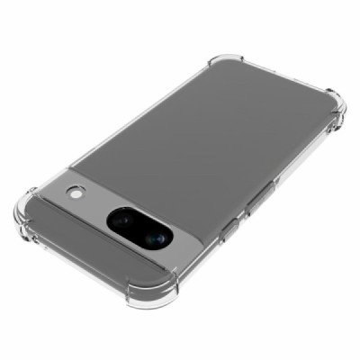 Enhanced protection Google Pixel 8A transparent hard silicone (TPU) case | Priedai.lt