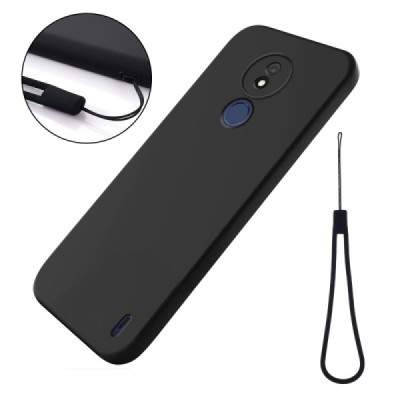 Nokia C21 Shell hard liquid silicone (TPU) black case - cover | Priedai.lt