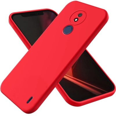 Nokia C21 Shell hard liquid silicone (TPU) red case - cover | Priedai.lt