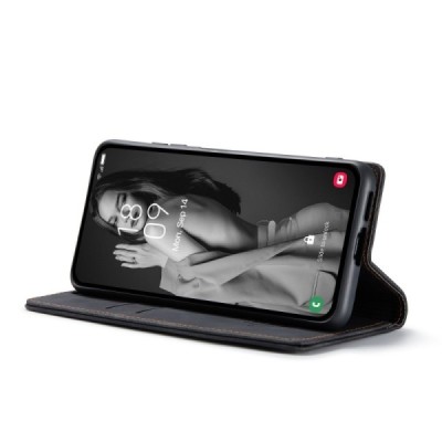 Samsung Galaxy A55 5G (SM-A556) CaseMe Retro Solid Flip Case Book - Black | Priedai.lt