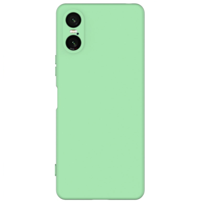 Sony Xperia 10 VI Shell hard liquid silicone (TPU) green case - cover | Priedai.lt