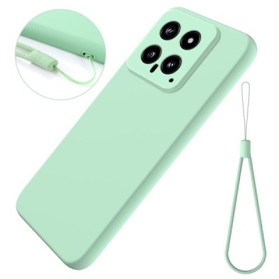 Xiaomi 14 Shell hard liquid silicone (TPU) green case - cover | Priedai.lt