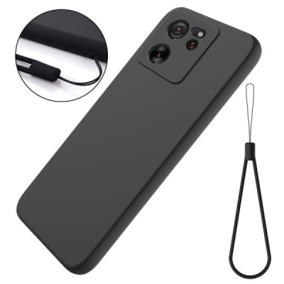 Xiaomi 13T / 13T Pro Shell hard liquid silicone (TPU) black case - cover | Priedai.lt