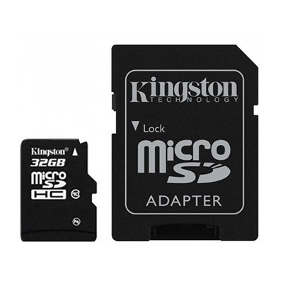 „Kingston“ MicroSD atminties kortelė 32 Gb, 10 Klasė, U1, V10 su SD adapteriu | Priedai.lt