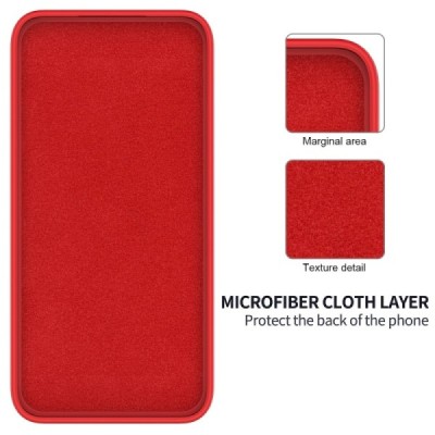 Xiaomi Redmi Note 13 Pro 5G / Poco X6 5G Shell hard liquid silicone (TPU) case red - cover | Priedai.lt