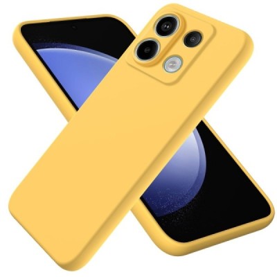 Xiaomi Redmi Note 13 Pro 5G / Poco X6 5G Shell hard liquid silicone (TPU) case yellow - cover | Priedai.lt