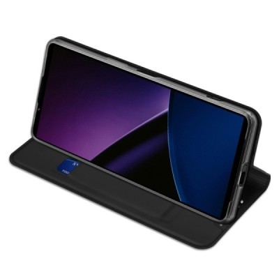 Sony Xperia 1 VI "Dux Ducis" Skin Flip Book Case - Black | Priedai.lt