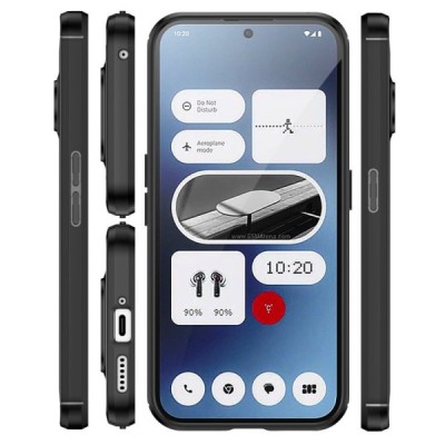 Nothing Phone 2a (2a Plus) "Carbon" hard silicone (TPU) black case - cover | Priedai.lt