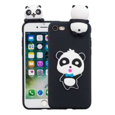 Apple iPhone 7 (iPhone 8, SE 2020) „Squezy“ Boy Panda kieto silikono TPU juodas dėklas - nugarėlė | Priedai.lt