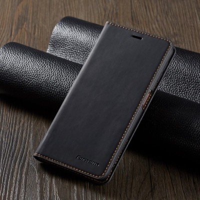 Huawei P30 Pro „ForwenW“ Silky Solid Flip Case - Black | Priedai.lt