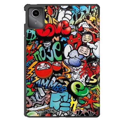 Lenovo Tab M11 (TB330FU) flip Street Art color case - booklet | Priedai.lt