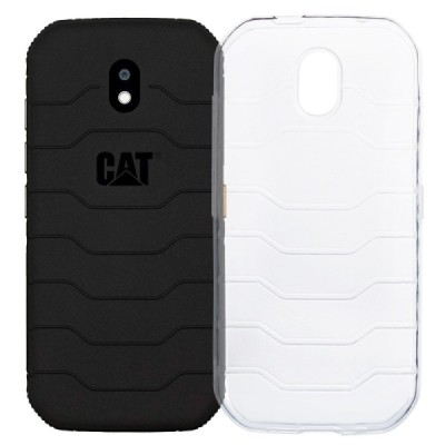Enhanced protection Cat S42 transparent hard silicone (TPU) case | Priedai.lt