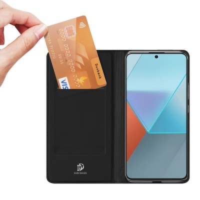 Xiaomi Redmi Note 13 Pro 5G (Poco X6 5G) "Dux Ducis" Skin Flip Book Case - black | Priedai.lt