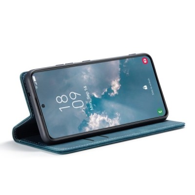 Samsung Galaxy S23 (SM-S911) CaseMe Retro Solid Flip Case Book - Green | Priedai.lt