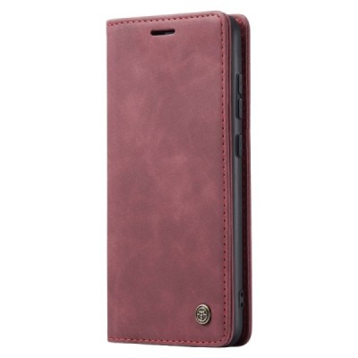 Samsung Galaxy S24 (SM-S921) CaseMe Retro Solid Flip Case Book - Burgundy | Priedai.lt