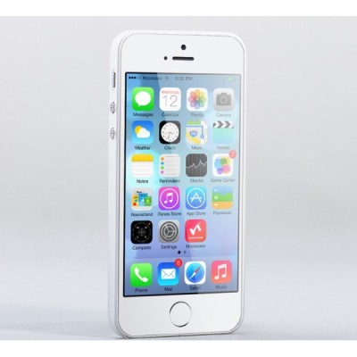 Hoco Thin Apple iPhone SE (5, 5s) baltas skaidrus plastikinis plonas dėklas / Priedai.lt