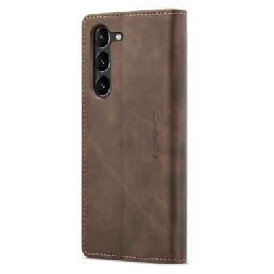 Samsung Galaxy S24+ (SM-S926) CaseMe Retro Solid Flip Case Book - brown | Priedai.lt