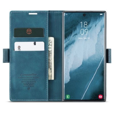 Samsung Galaxy S24 Ultra (SM-S928) CaseMe Retro Solid Flip Case Book - Green | Priedai.lt