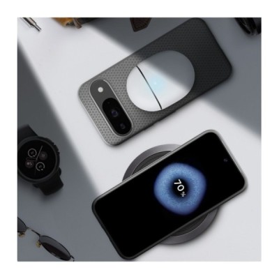 „Spigen“ Liquid Air Google Pixel 9 (Pixel 9 Pro) black hard silicone case | Priedai.lt