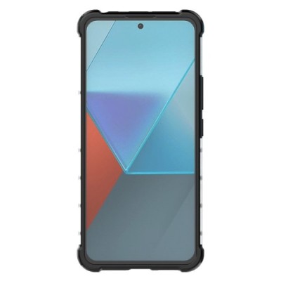 Honeycomb enhanced protection Xiaomi Redmi Note 13 Pro 5G (Poco X6 5G) transparent hard silicone (TPU) and plastic case | Prieda