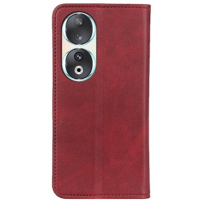 Huawei Honor 90 „Split“ red leather flip case - booklet | Priedai.lt