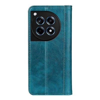 OnePlus 12R (Ace 3) green leather flip case - booklet with magnet | Priedai.lt