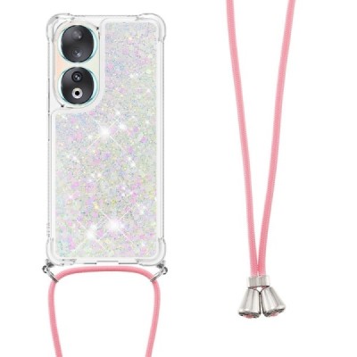 Huawei Honor 90 „Strap“ Shine hard silicone TPU transparent case - back | Priedai.lt