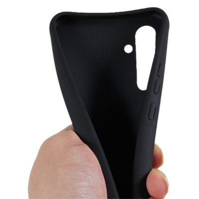 Samsung Galaxy A55 5G (SM-A556) Strap hard silicone TPU black case - back | Priedai.lt