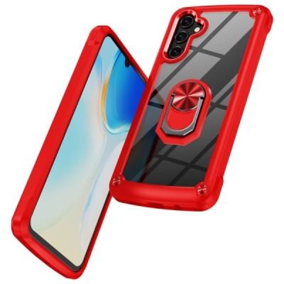 Samsung Galaxy A55 5G (SM-A556) „Fashion“ Kickstand hard silicone TPU transparent case - back | Priedai.lt